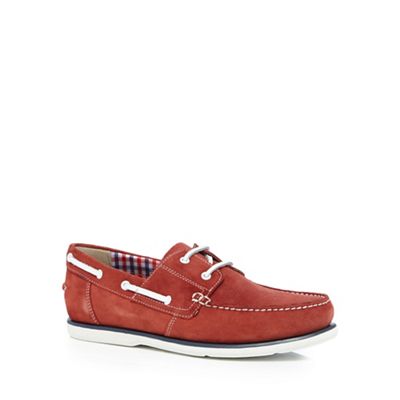 Maine New England Red suede 'Pontoon' boat shoes